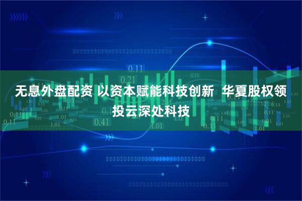 无息外盘配资 以资本赋能科技创新  华夏股权领投云深处科技
