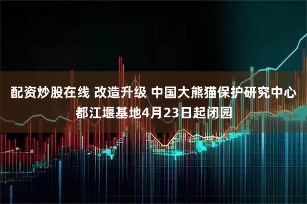 配资炒股在线 改造升级 中国大熊猫保护研究中心都江堰基地4月23日起闭园
